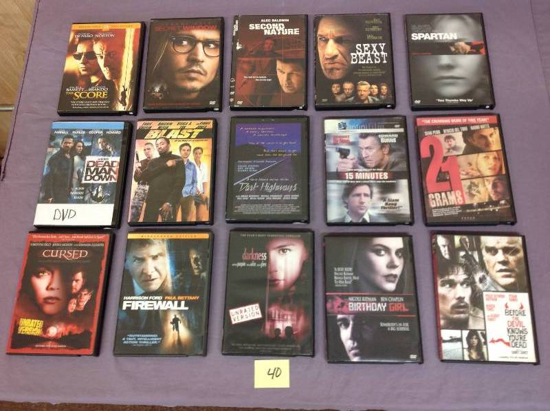 lot 40 image: 15 DVD Thriller Movies