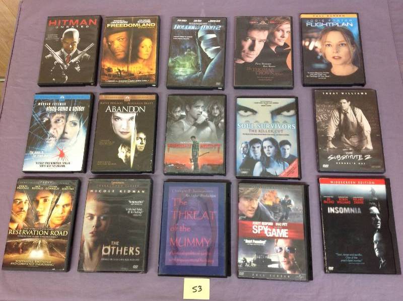 lot 53 image: 15 DVD Thriller Movies