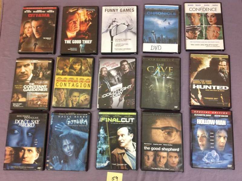 lot 59 image: 15 DVD Thriller Movies