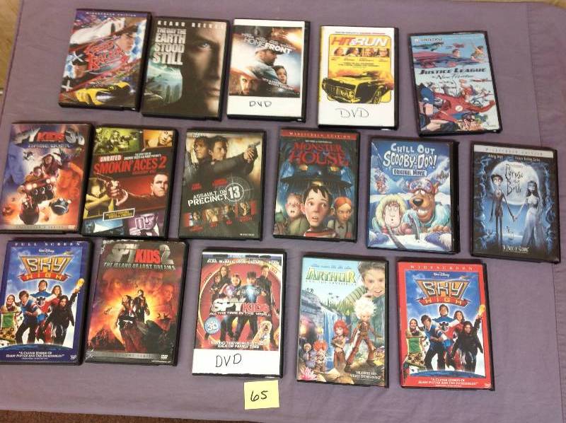 lot 65 image: 16 DVD Action Adventure and Kids Movies