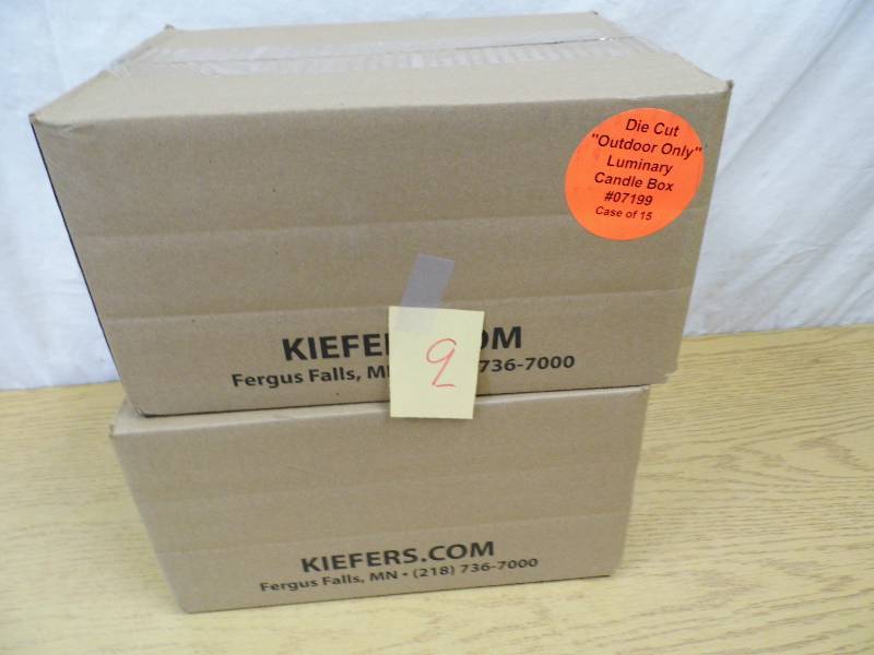 lot 9 image: 2 Cases of 15 Packs Outdoor Luminary Candle Boxes