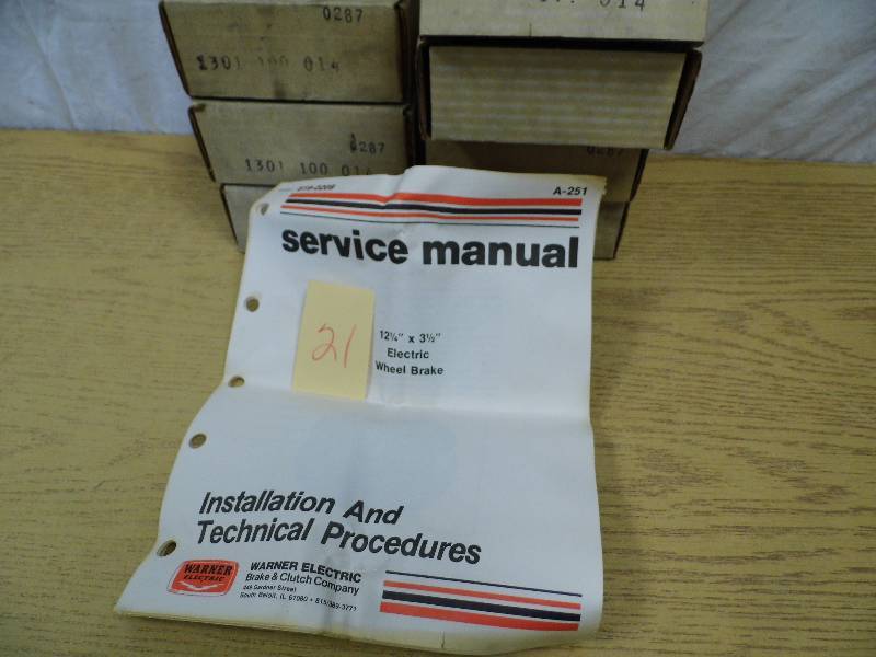 lot 21 image: Lot of 6 Electric Wheel Brakes