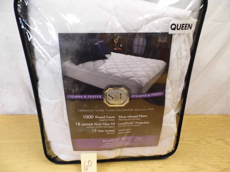 lot 60 image: Stearns & Foster Pillowtop Mattress Pad