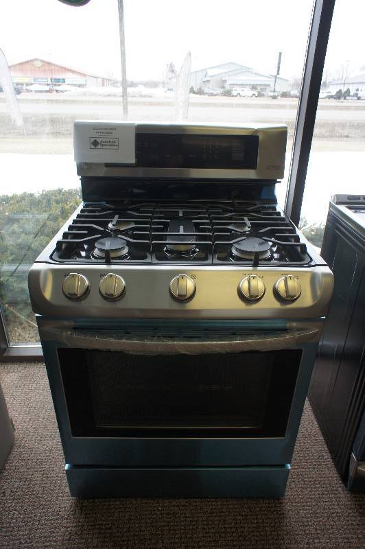 lot 11 image: NEW SCRATCH AND DENT - LG MODEL # (LRG4113ST) - LG 5-Burner Freestanding 6.3-cu ft True Convection Gas Range (Stainless Steel) (Common 30 Inch Actual 29.875-in) - MSRP $ 1199.99 - TESTED WORKS