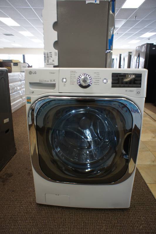 lot 14 image: NEW SCRATCH AND DENT - LG MODEL # (WM8100HWA) - Front-Loading Washer - White - MSRP $ 1199.99 - TESTED WORKS