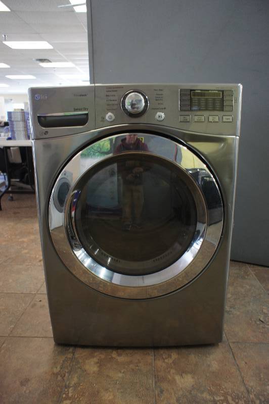 lot 17 image: NEW SCRATCH AND DENT - LG MODEL # (DLEX3370V) - LG SteamDryer DLEX3370 Front-Loading Electric Dryer - 7.4 cu ft - Graphite Steel - MSRP $ 1099.99 - TESTED WORKS