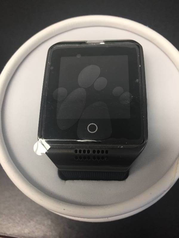 lot 33 image: BRAND NEW Q18 Bluetooth Smart Wrist Watch with Camera and Sim Card Slot (BLACK)
