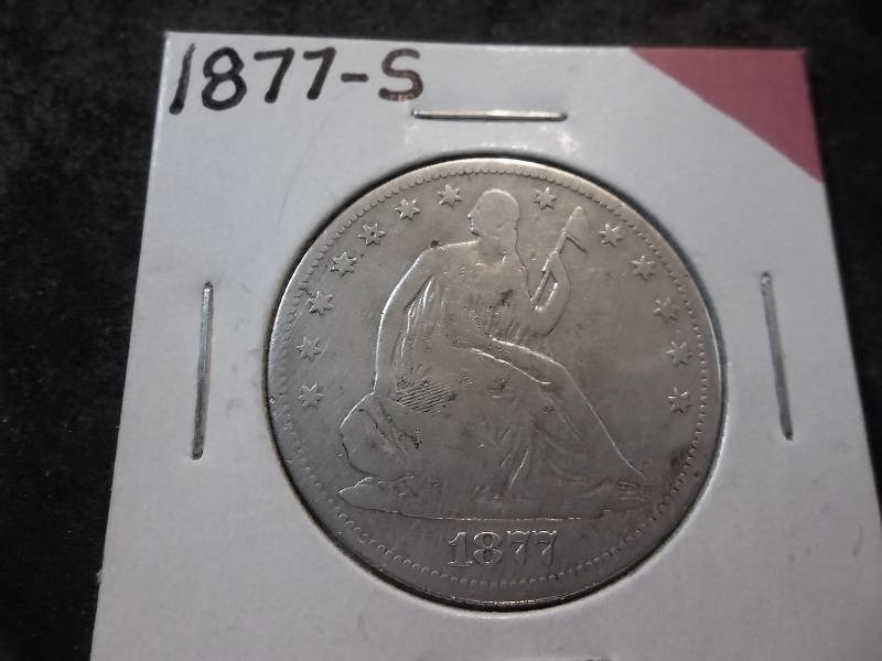 1877 S Seated Liberty Half Dollar