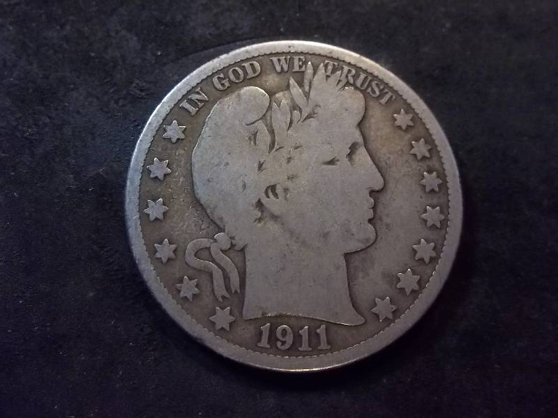 1911 D  Barber Half Dollar