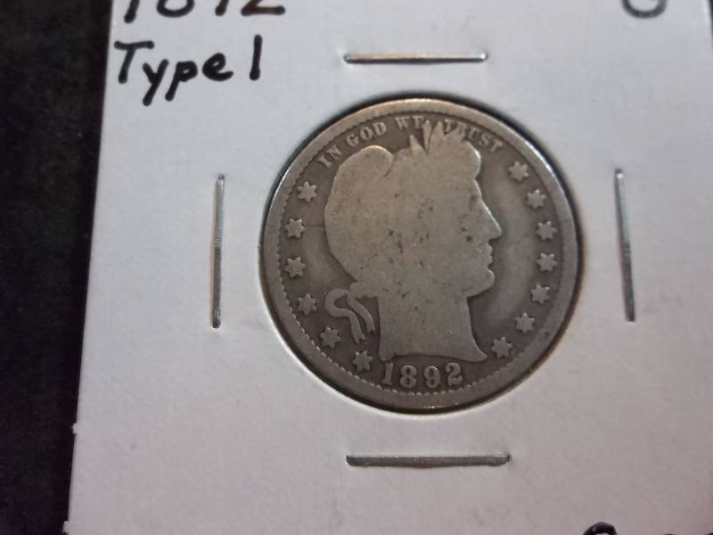 1892 Barber Quarter Type 1