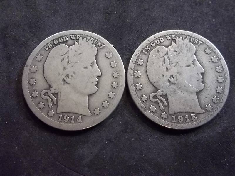 1914 D, 1915 D Barber Quarters