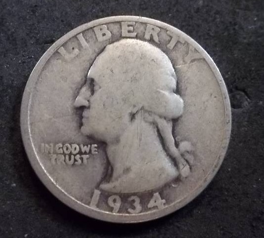 1934 Washington Quarter Double Die Obverse