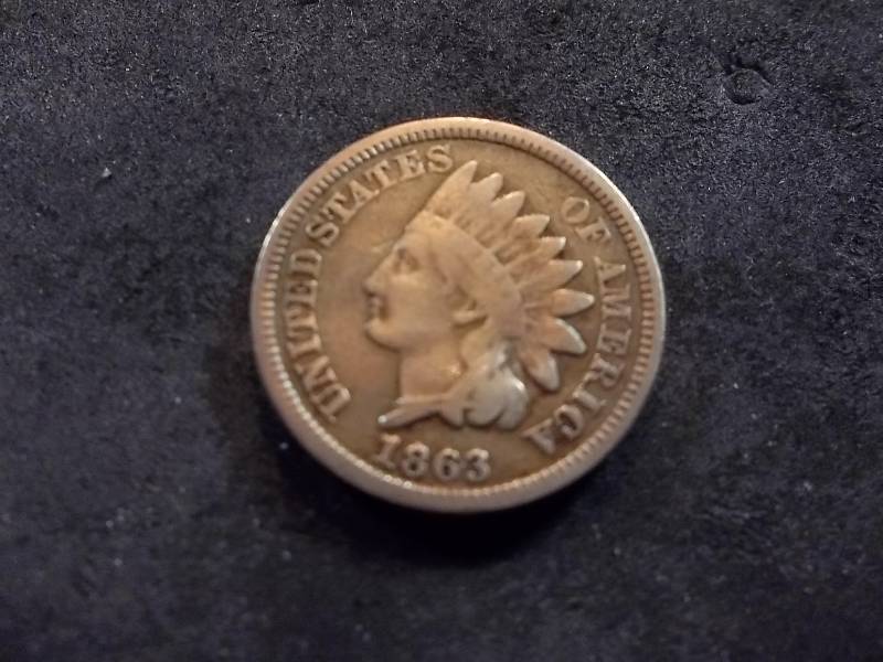 1863 Indian Head Bronze Cent