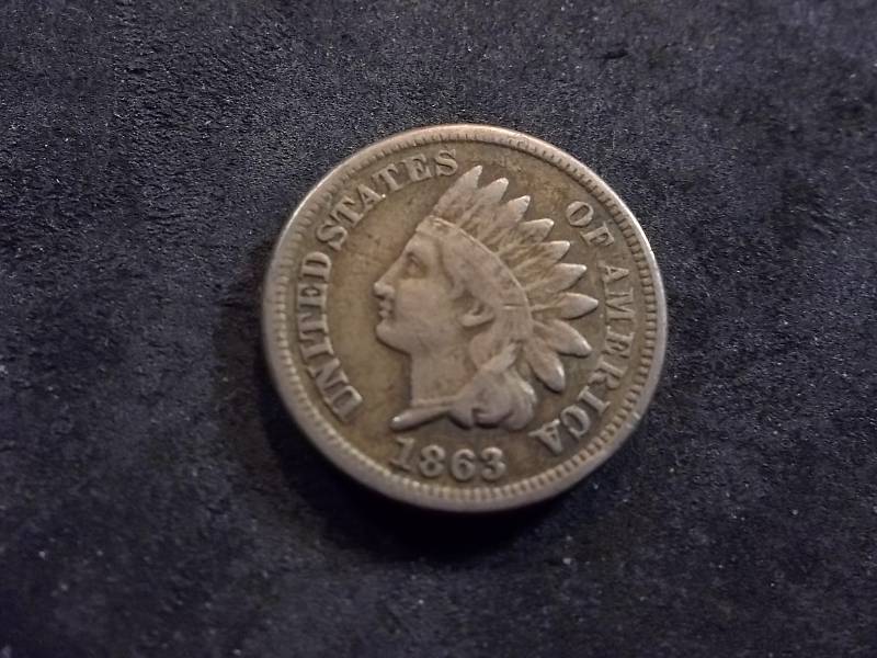 1863 Indian Head Bronze Cent