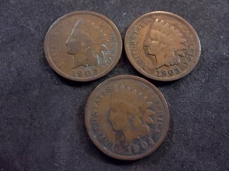1902, 1903, 1904 Indian Head Cents