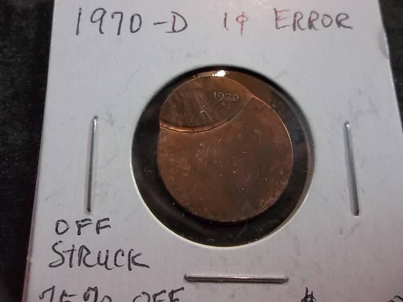 1970 D Lincoln Cent With Huge Error Strike