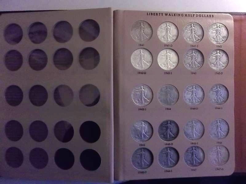 Complete Short Set Of Liberty Walking Half Dollar 1941-1947