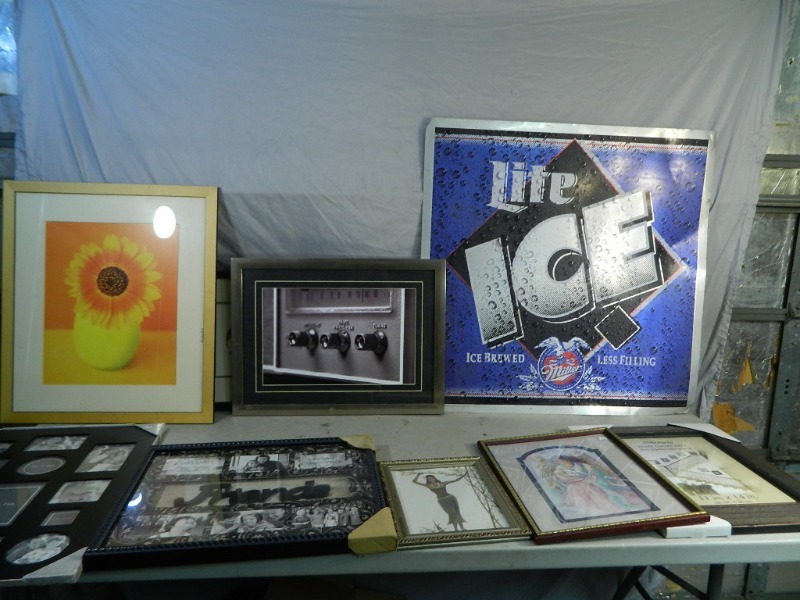 Framed Pictures, Metal Miller Sign, More