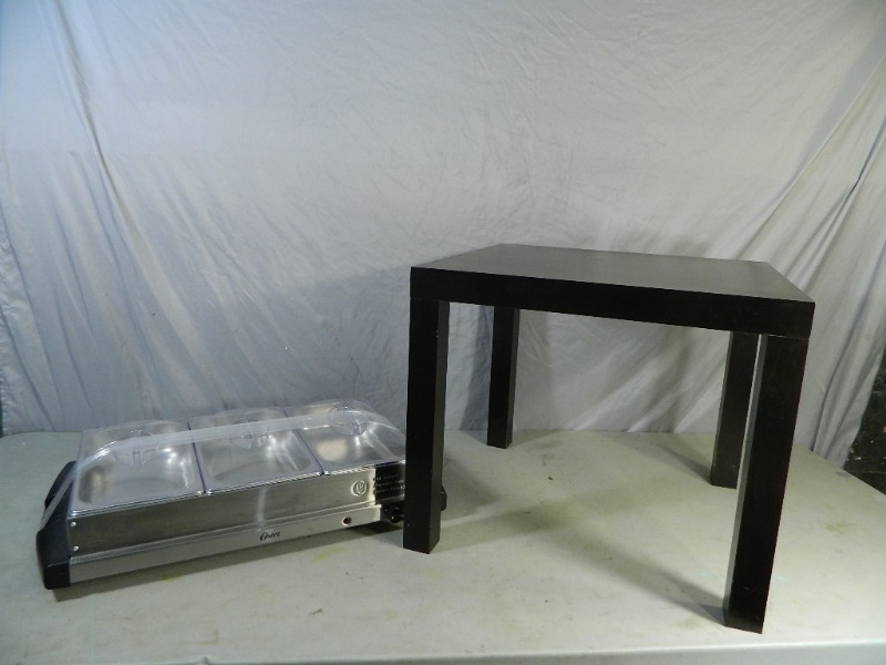 3 Slot Buffet Warmer and Table