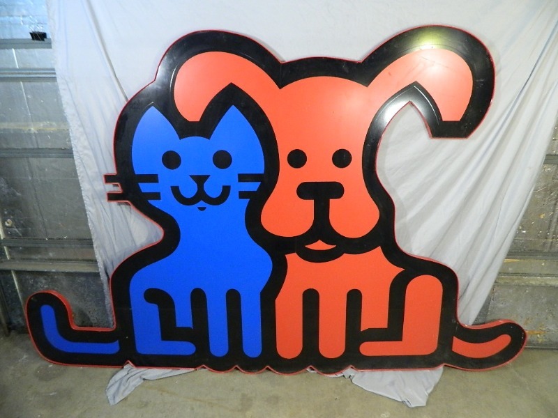 Large Dog and Cat Sign