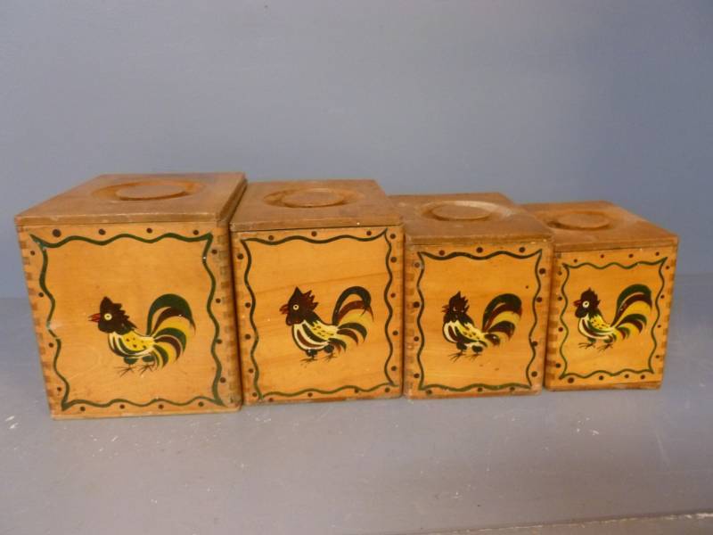 lot 156 image: Vintage Kitchen Canister Set