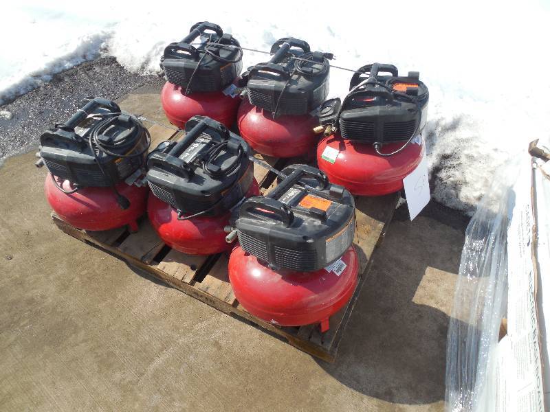 PALLET LOT OF PORTER CABLE AIR COMPRESSOR