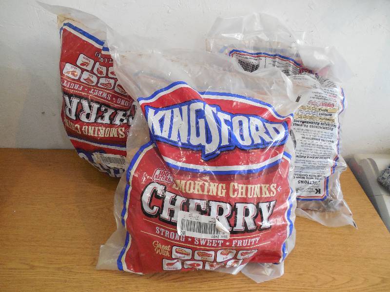 lot 93 image: (3) Kingsford 350cu. in. BBQ Cherry Wood Chunks