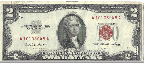 1953 Federal Note Two Dollar Bill - Crisp