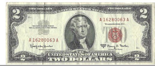 1963 A Federal Two Dollar Note - Crisp