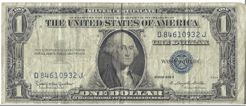 1935 H Silver Certificate Dollar Note