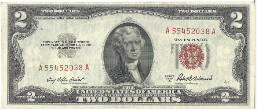 1953 A Federal Note Two Dollar Bill - Crisp