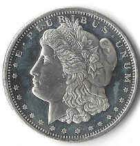 Morgan Dollar Design .999 Fine Silver - 1 Troy Ounce