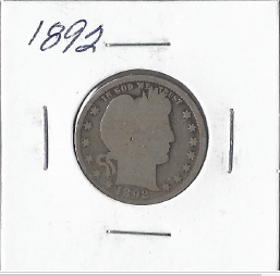 1892 Barber Quarter