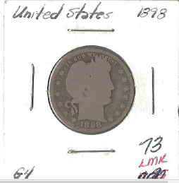 1898 Barber Quarter