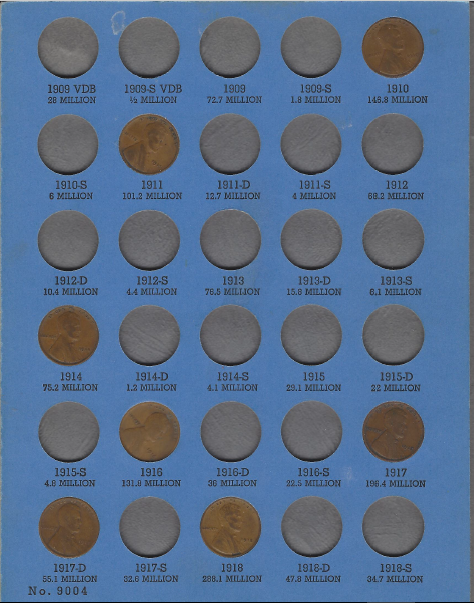 42 Different Lincoln Wheat Cents Collection