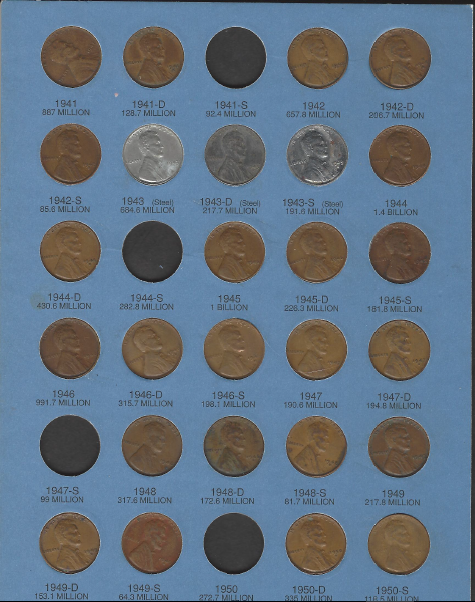 71 Different Lincoln WheatMemorial Collection