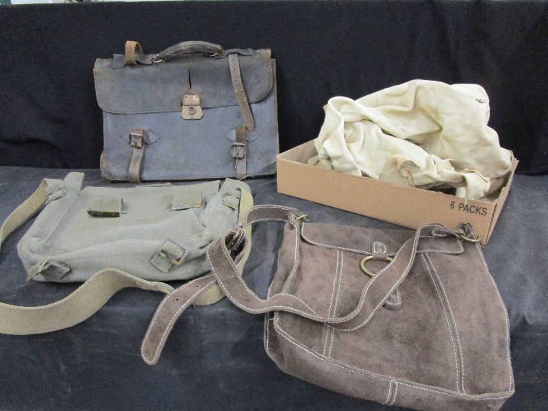 Hide, leather bag and Various Bags