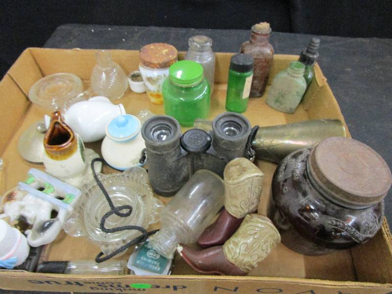 Various Bottles and Fergus Falls Perscription bottle from 1949