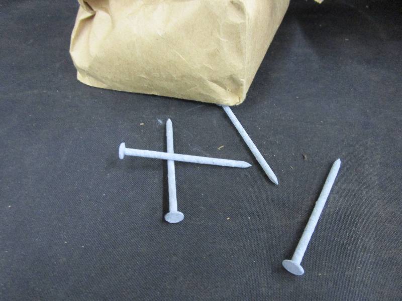 6 Lag Bolts, Some Screws and Nails