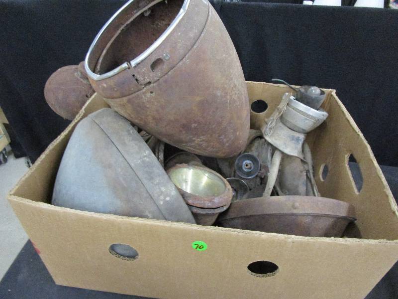 Antique Old Lights, Various Sizes some 14 long, Metal Casing