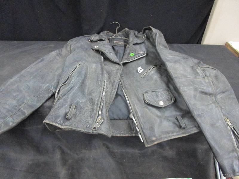 Wilson Eagle Heavy Leather Jacket Think Size Medium