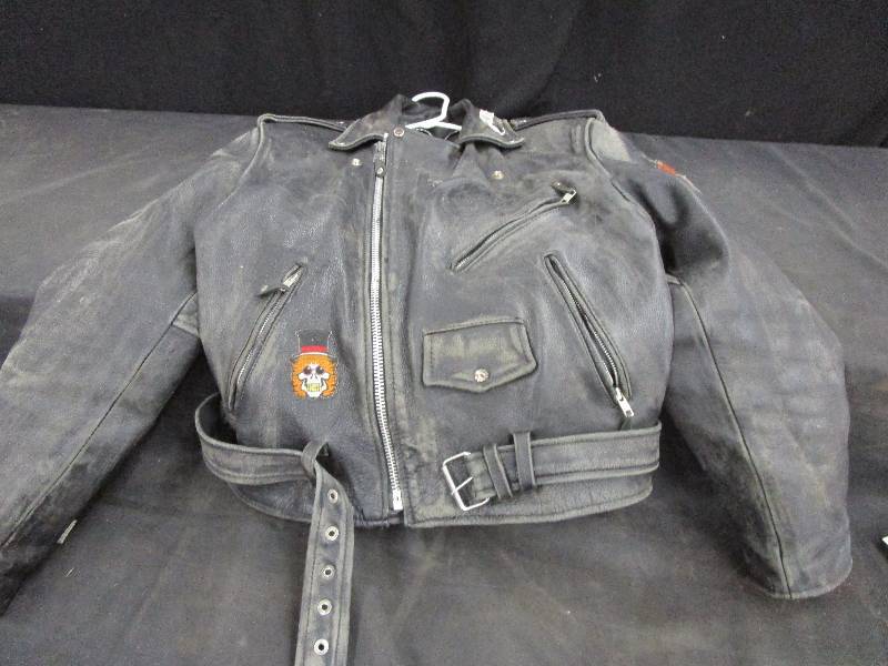 Large Wilson Leather Jacket With Patches