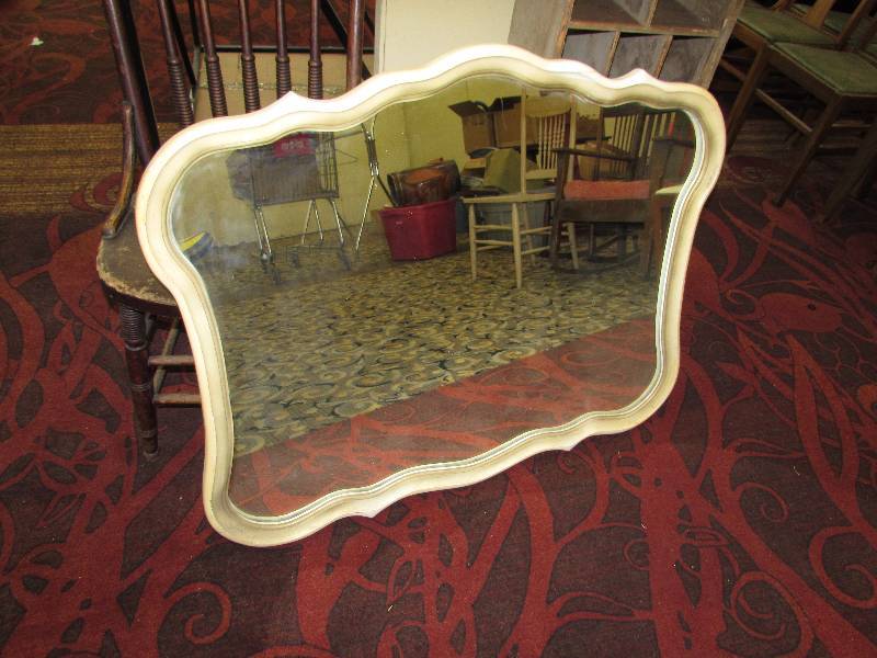 lot 377 image: VINTAGE MIRROR, VERY HEAVY