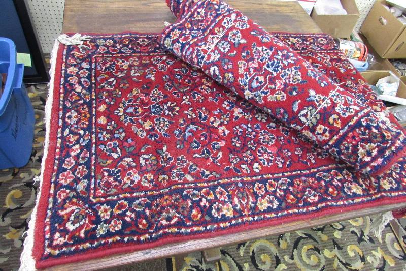 lot 392 image: PAIR OF WOOL KISMET DECORATOR RUGS, APPROX 26 X 43