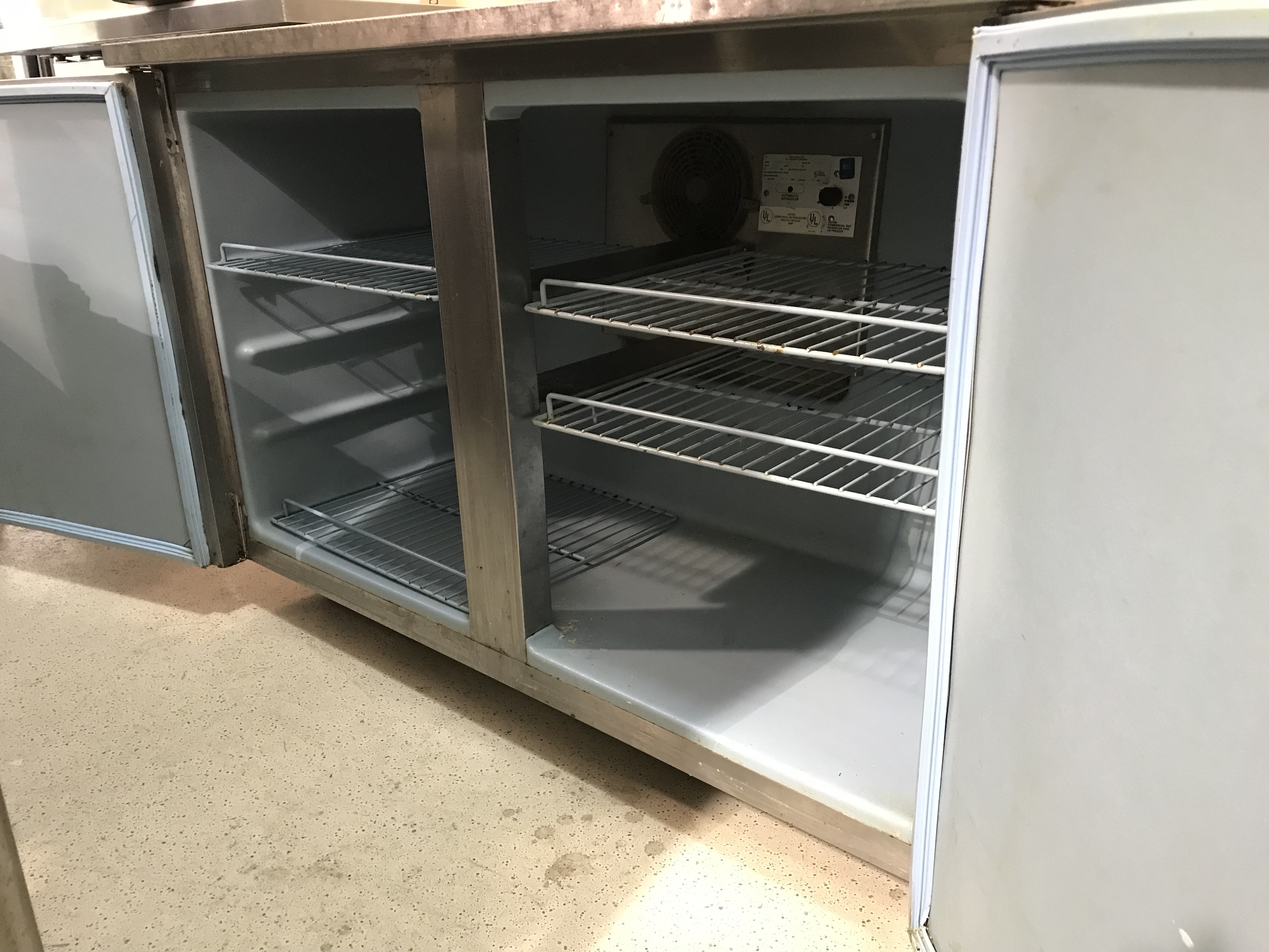 lot 28 image: Delfield, Mod #UC4048, 2 door under counter refrigerator, Runs Cools