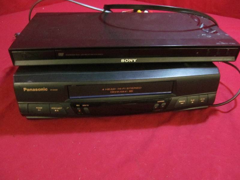 lot 63 image: Sony DVD player, Panasonic VHS player