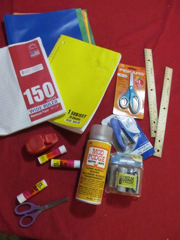 lot 91 image: school supplies