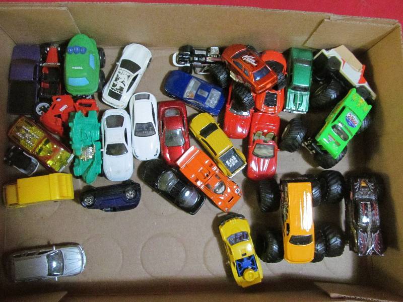 lot 134 image: hot wheels, match box cars