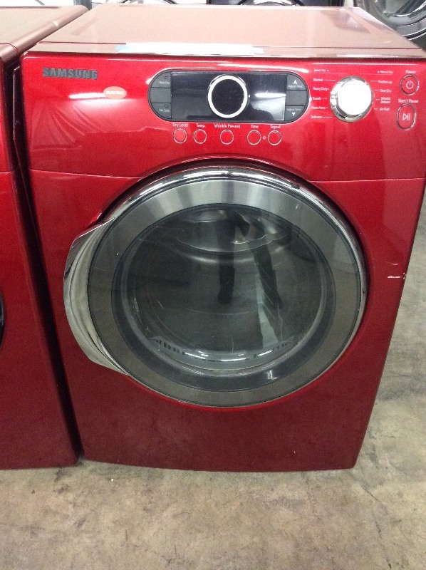 lot 43 image: Samsung Red Front Load Electric Dryer