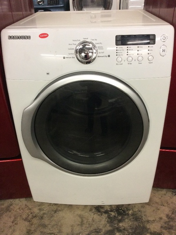 lot 40 image: Samsung White Front Load Electric Dryer